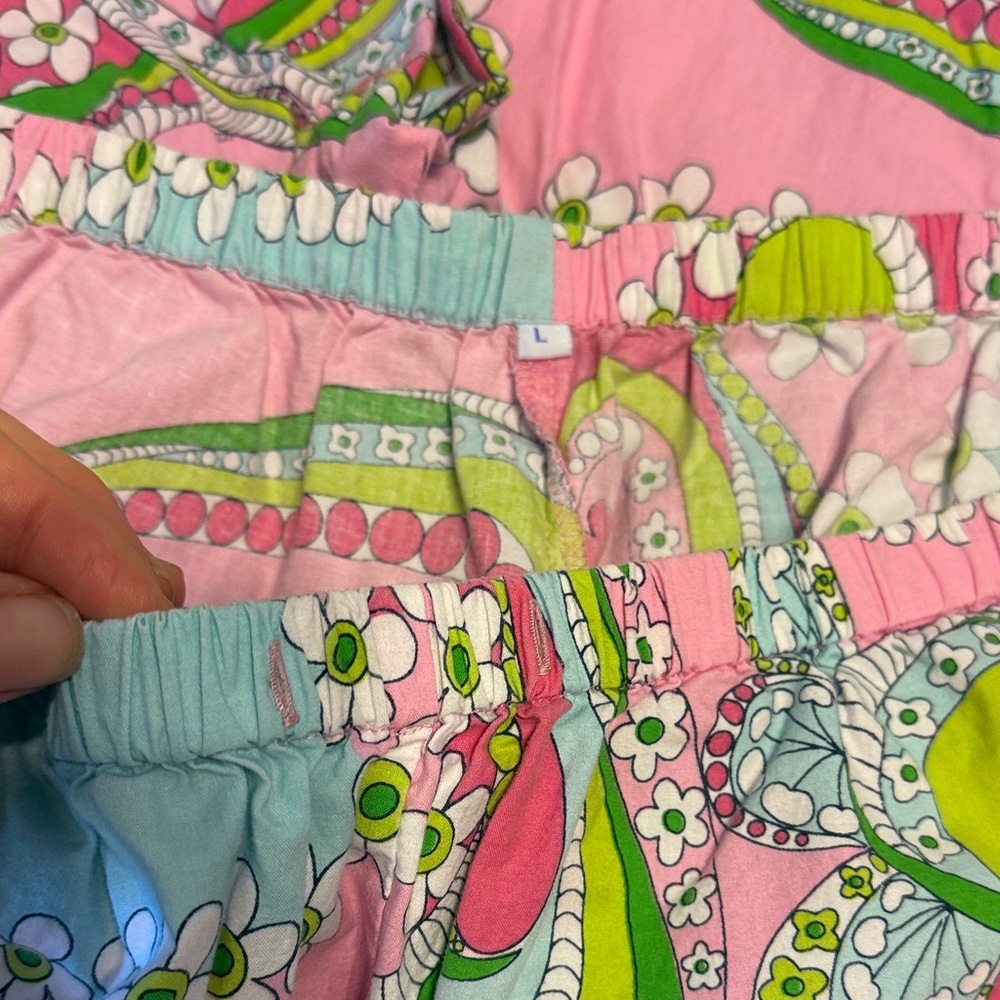 Cute Paisley Print Lightweight Pants Sz L perfect for spring summer beach trips - Picture 4 of 10